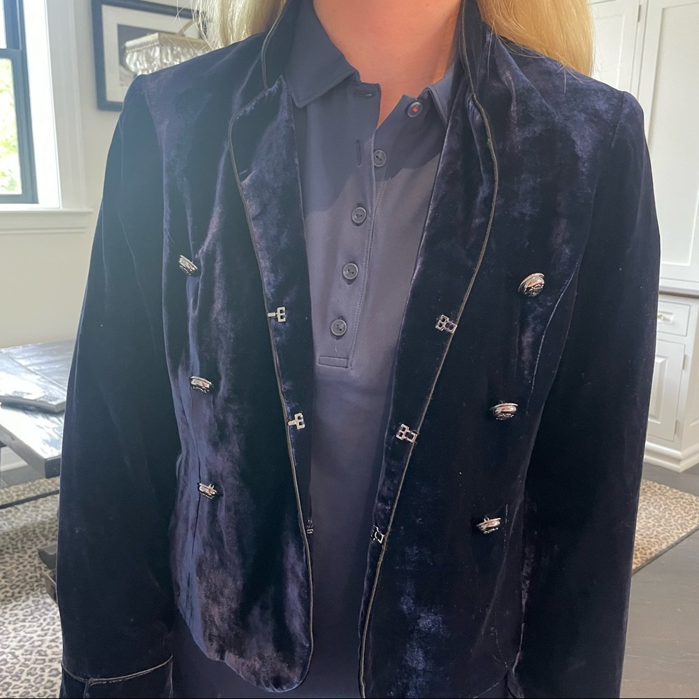 Velvet Double Breasted Button Jacket - image 5